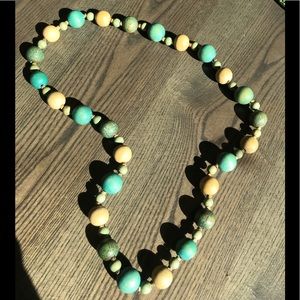 Wooden beaded necklace